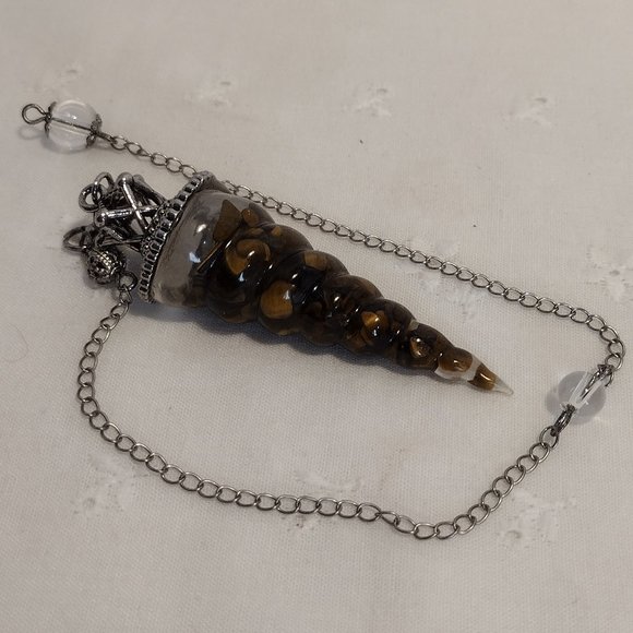 Tiger's Eye Spiral Pendulum - Picture 2 of 4